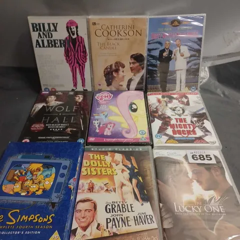 APPROXIMATELY 15 ASSORTED DVDS INCLUDE - BILLY & ALBERT , DIRTY ROTTEN SCOUNDRELS , MY LITTLE PONY THE SHOWER STOPPERS ETC