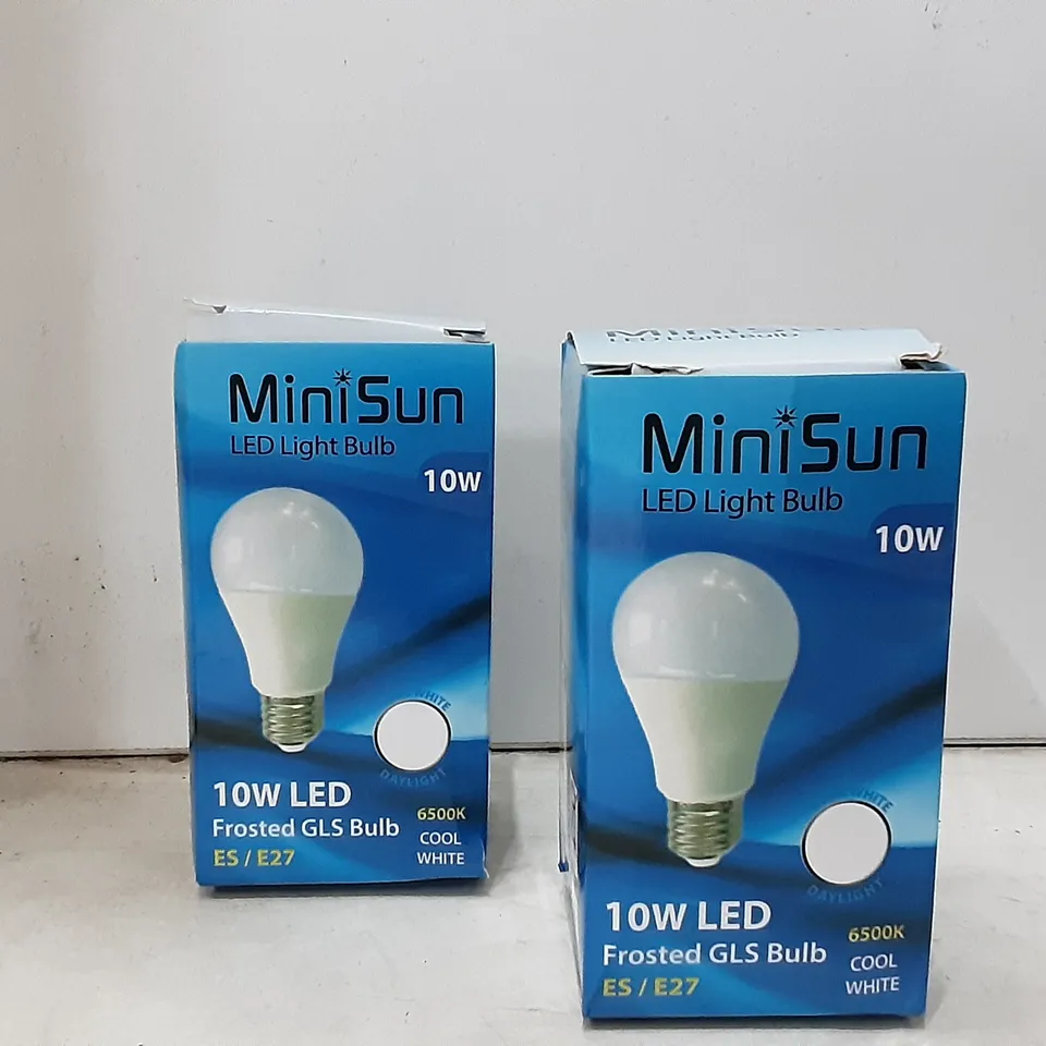 BOXED MINISUN LED LIGHT BULB 10W ES/327 X 2
