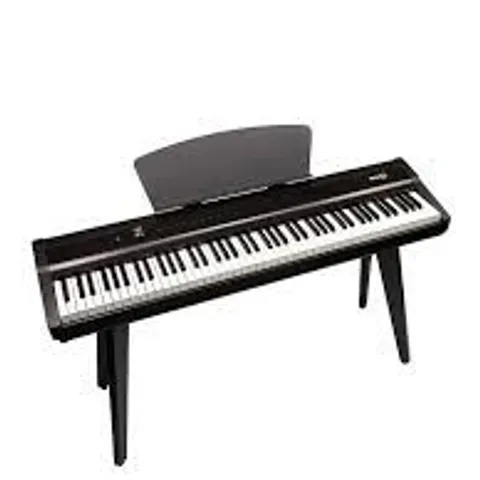 BOXED ROCKJAM 88 KEY WEIGHTED DIGITAL PIANO, FULL-SIZE ELECTRIC PIANO WITH STAND AND 3 WAY PEDAL