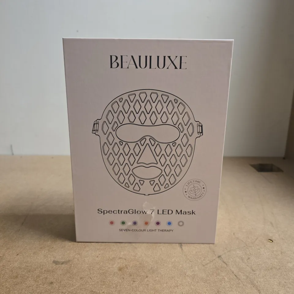 BEAULUXE SPECTRAGLOW 7 LED MASK – SEVEN-COLOUR LIGHT THERAPY (BOXED)