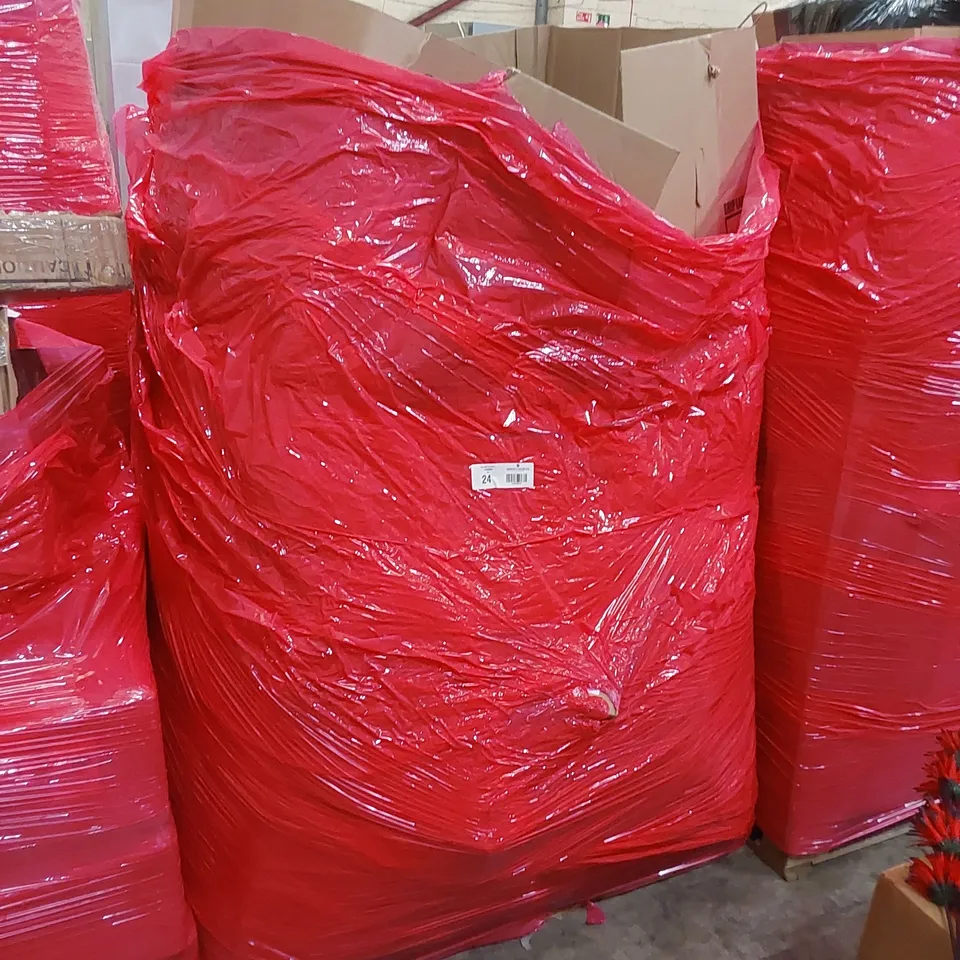 LARGE PALLET OF ASSORTED HOUSEHOLD PRODUCTS TO INCLUDE; AIR FRYER, FLORAL WALL ART, LINK CHEF HAND BLENDER, JUDGE NON STICK GRIDDLE AND R9221 STAND AIRLESS PAINT SPRAYER