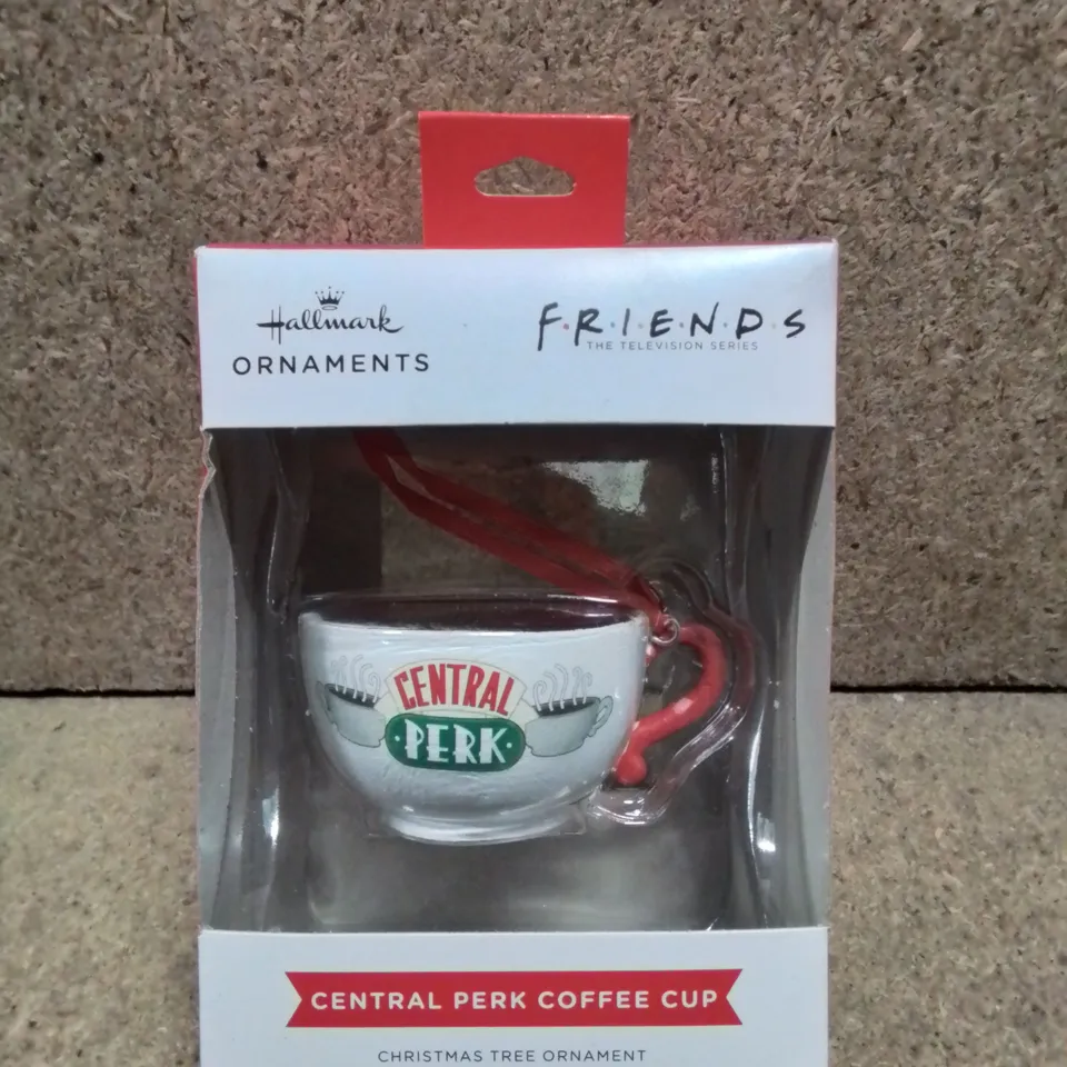 BOXED HALLMARK ORNAMENTS CENTRAL PERK COFFEE CUP