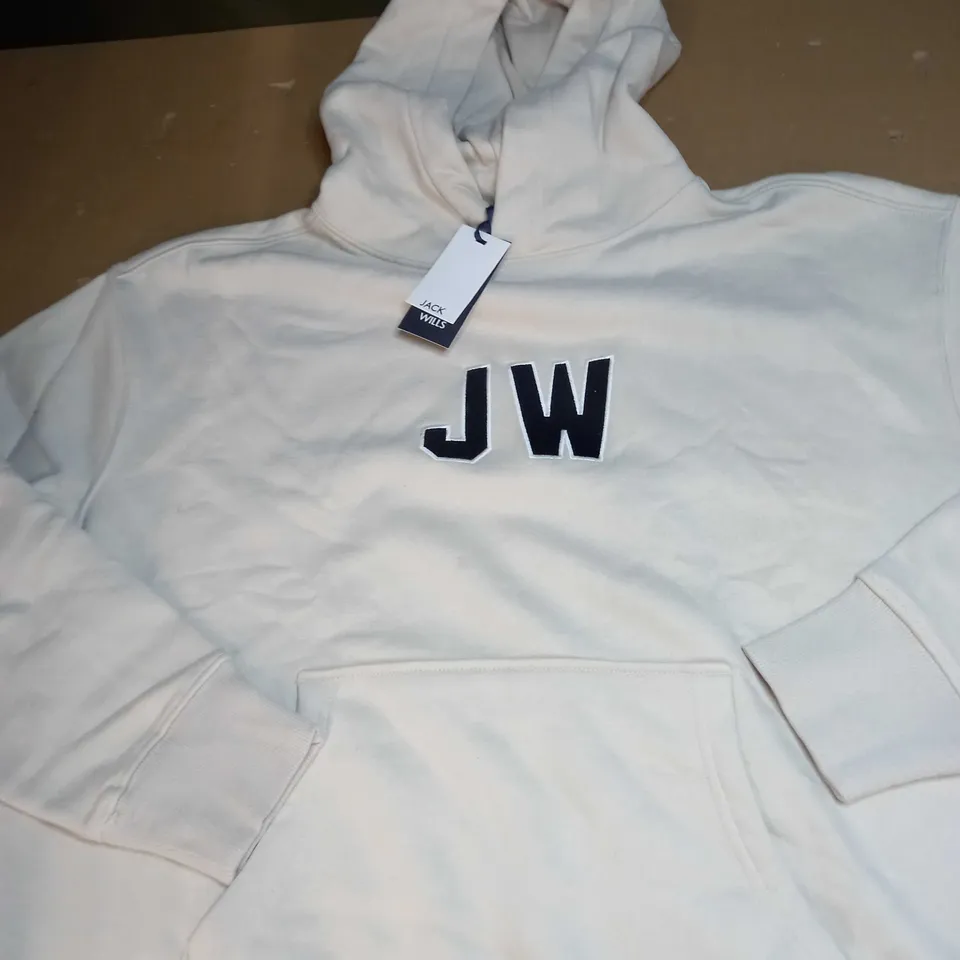 JACK WILLS BIEGE HOODIE SIZE M