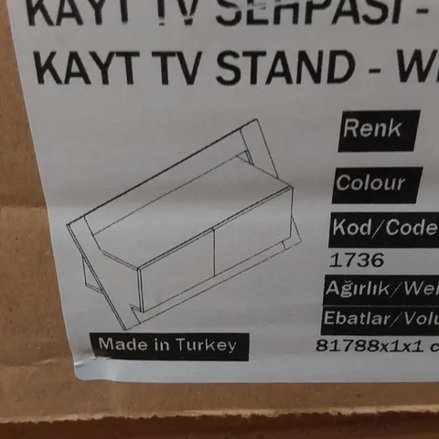 BRAND NEW BOXED KAYT TV UNIT - WHITE/WHITE