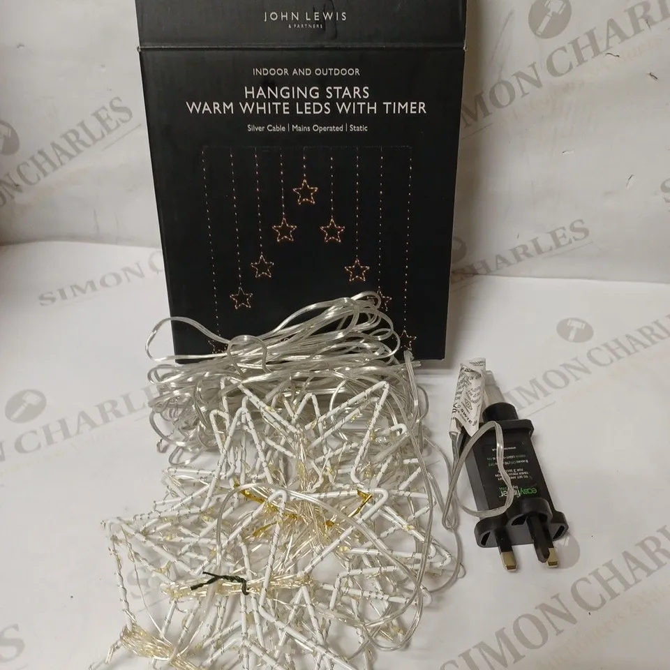 JOHN LEWIS WARM WHITE LED HANGING STARS LIGHT