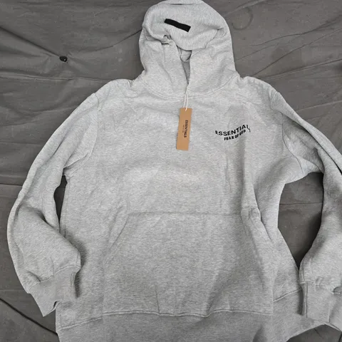 ESSENTIALS FEAR OF GOD HOODIE IN GREY - MEDIUM
