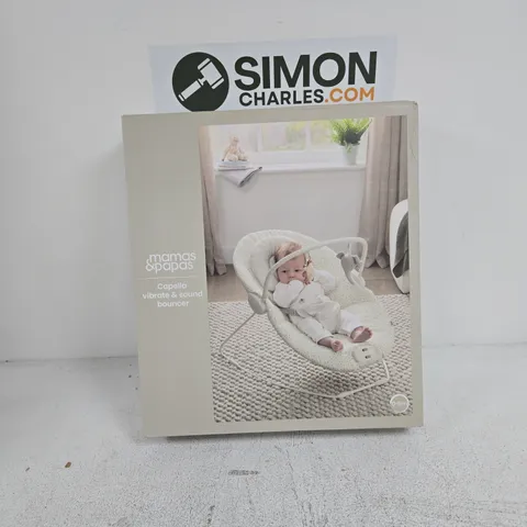 MAMAS & PAPAS CAPELLA VIBRATE & SOUND BOUNCER – BOXED (0–6 MONTHS)