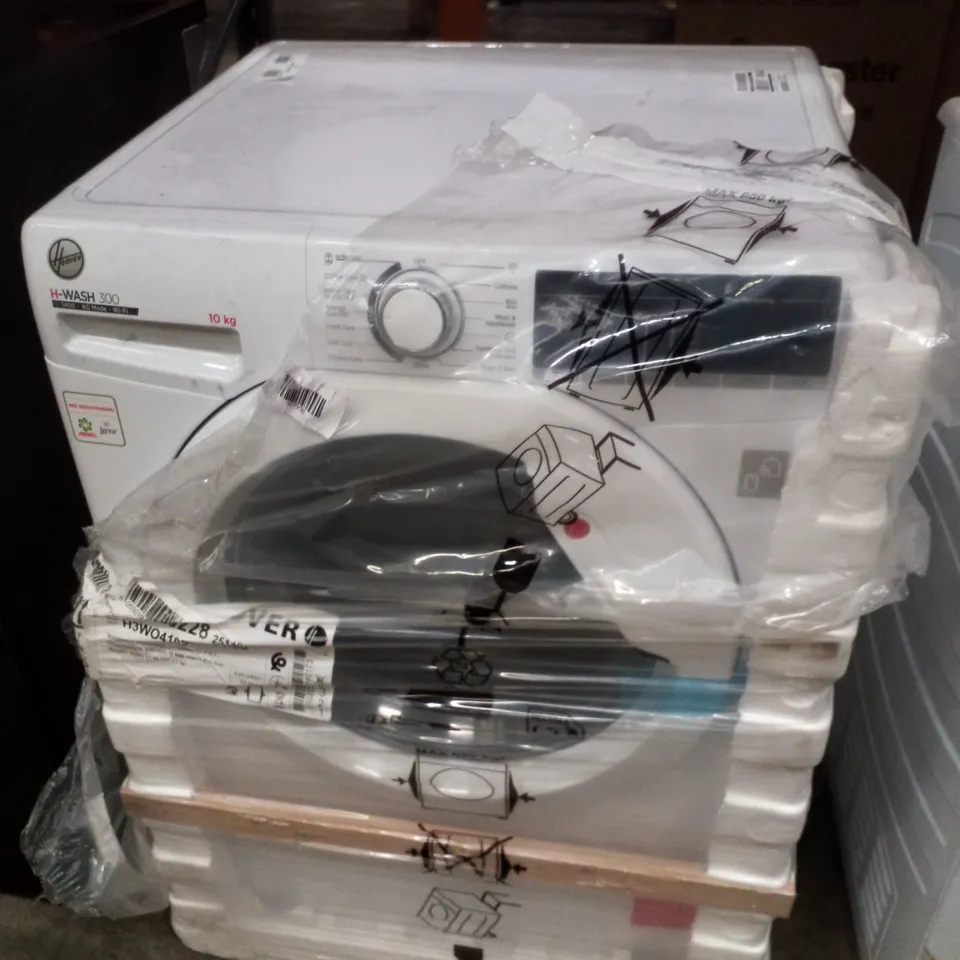 HOOVER H-WASH 300 H3WO4105TA4/1-80 10KG LOAD, 1400 SPIN, B RATED WASHING MACHINE - WHITE