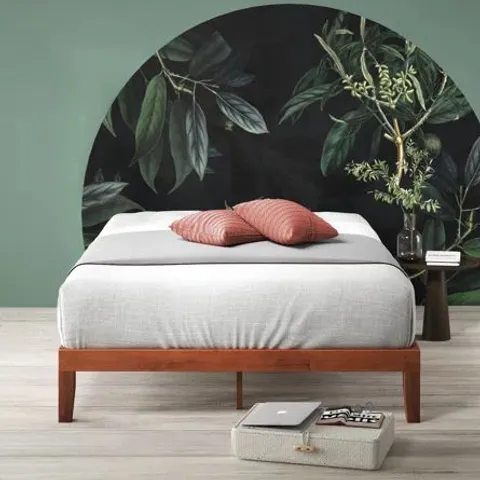BOXED BURG DELUXE SOLID WOOD BED FRAME // SIZE: DOUBLE (1 BOX)
