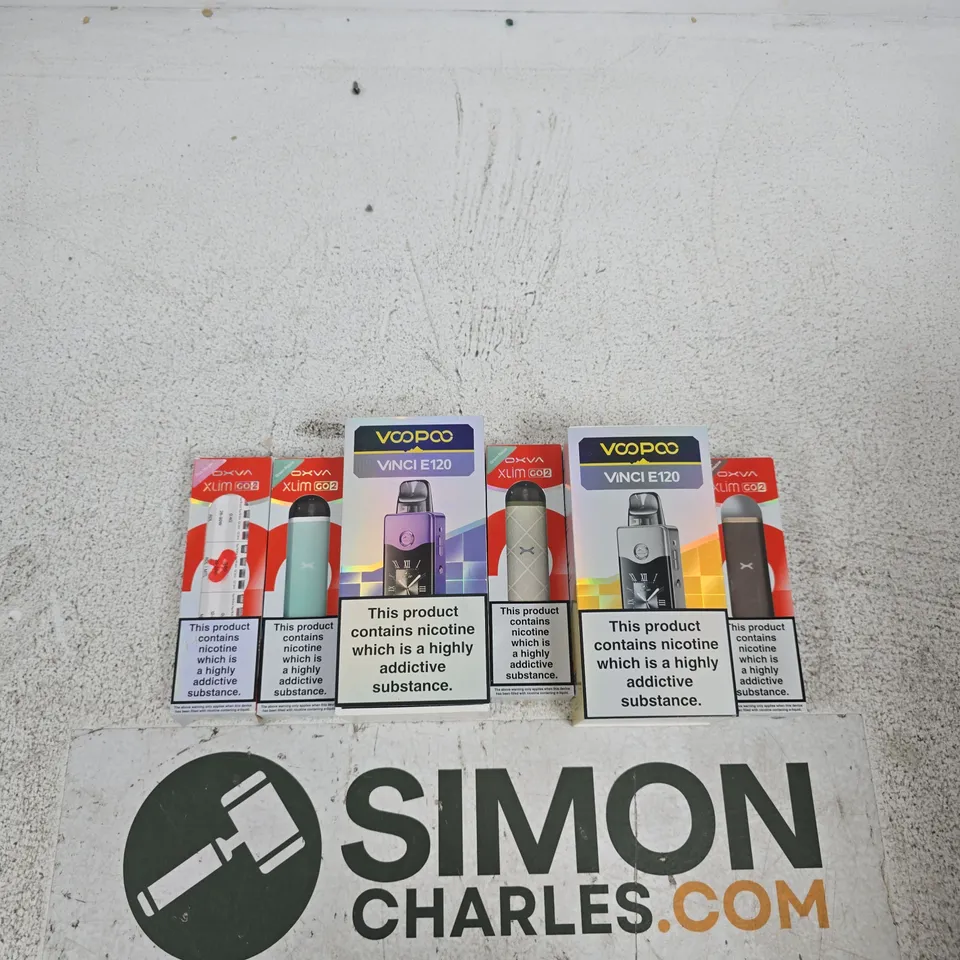 APPROXIMATELY 20 ASSORTED E-CIG PRODUCTS AND ACCESSORIES TO INCLUDE OXVA, VOOPOO,  ETC 