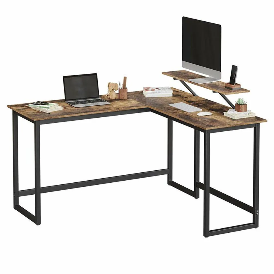 DILLINGHAM L SHAPE DESK RUSTIC BROWN