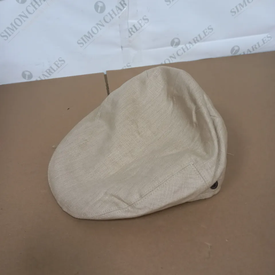 JAXON&JAMES FLAT CAP IN BEIGE SIZE L