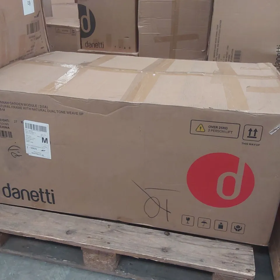 BOXED DANETTI SAVANNAH 2-SEATER GARDEN SOFA