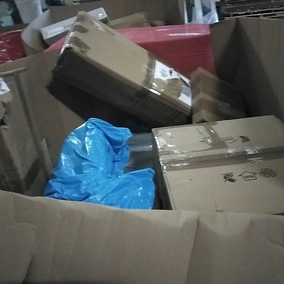 PALLET OF ASSORTED ITEMS INCLUDING YITAHOME OFFICE CHAIR, HOMIDEC CLOTHES RACK, IM MEK KIDS SCOOTER, SAIYIN, NAVARIS FULTIFUCTIONAL MEMOBOARD  