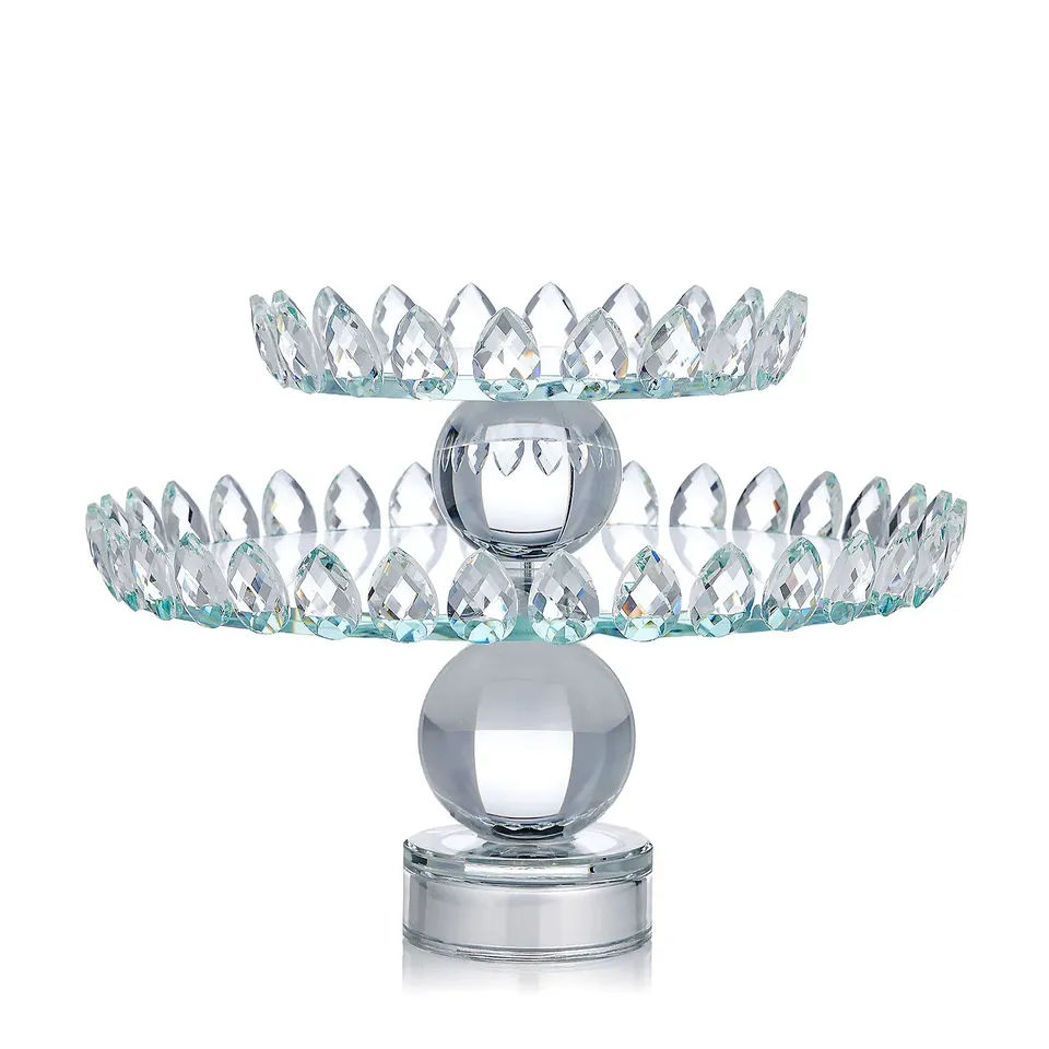 JM BY JULIEN MACDONALD CRYSTAL LOTUS LED CAKE STAND