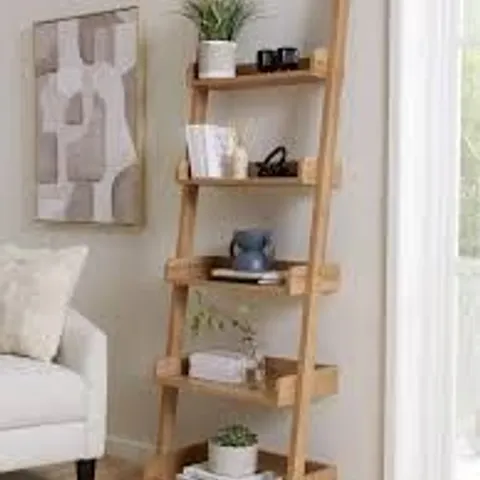 BOXED REBEL LADDER SHELF - OAK (1 BOX)