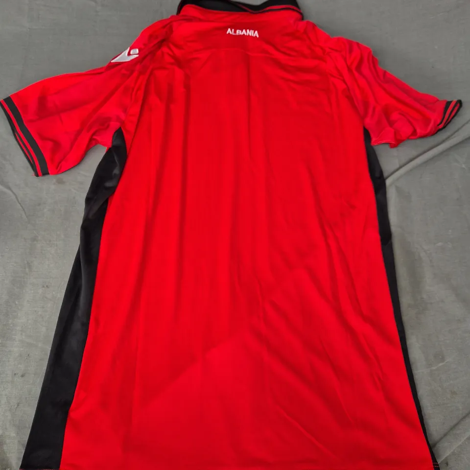 MACRON ALBANIAN NATION TEAM FOOTBALL JERSEY IN RED - MEDIUM