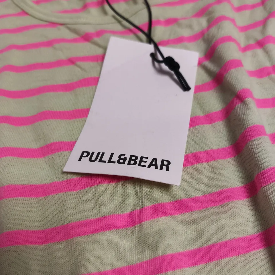 PULL&BEAR STRIPED LONG SLEEVE TOP UK M