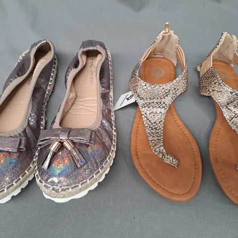 BOX OF APPROXIMATELY 10 ASSORTED PAIRS OF SHOES IN VARIOUS COLOURS, STYLES, AND SIZES