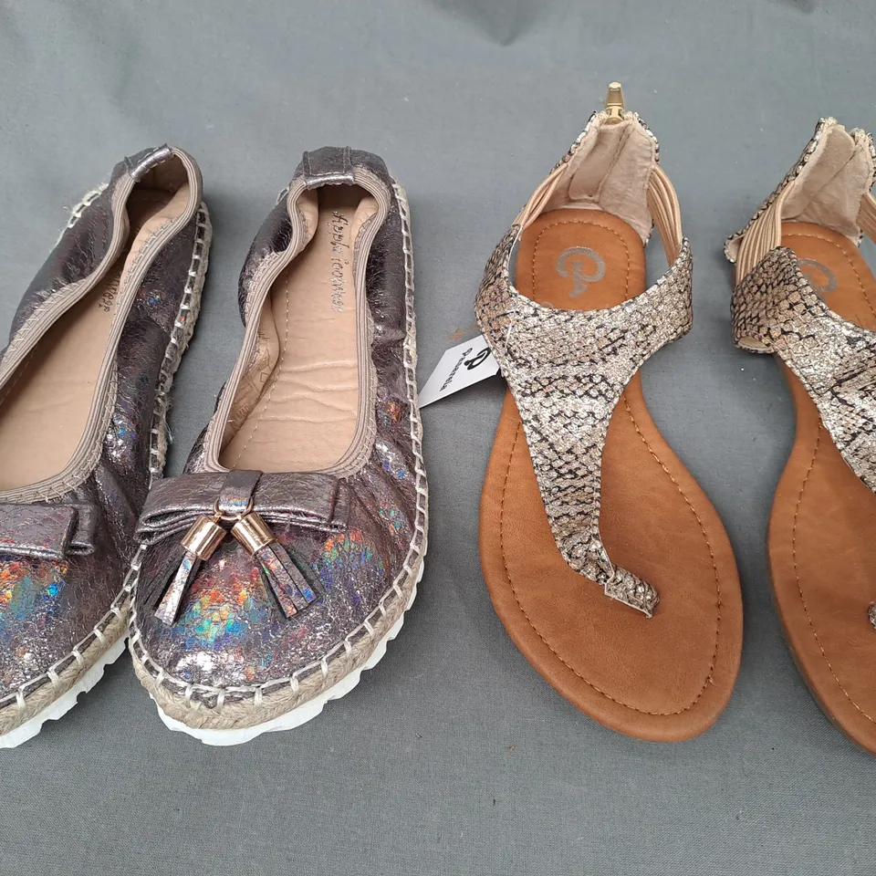 BOX OF APPROXIMATELY 10 ASSORTED PAIRS OF SHOES IN VARIOUS COLOURS, STYLES, AND SIZES