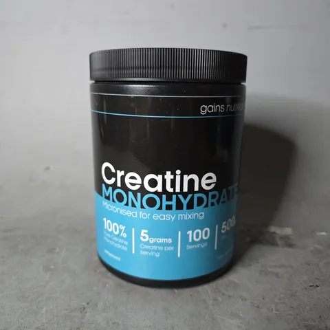 GAINS NUTRITION CREATINE MONOHYDRATE 500G
