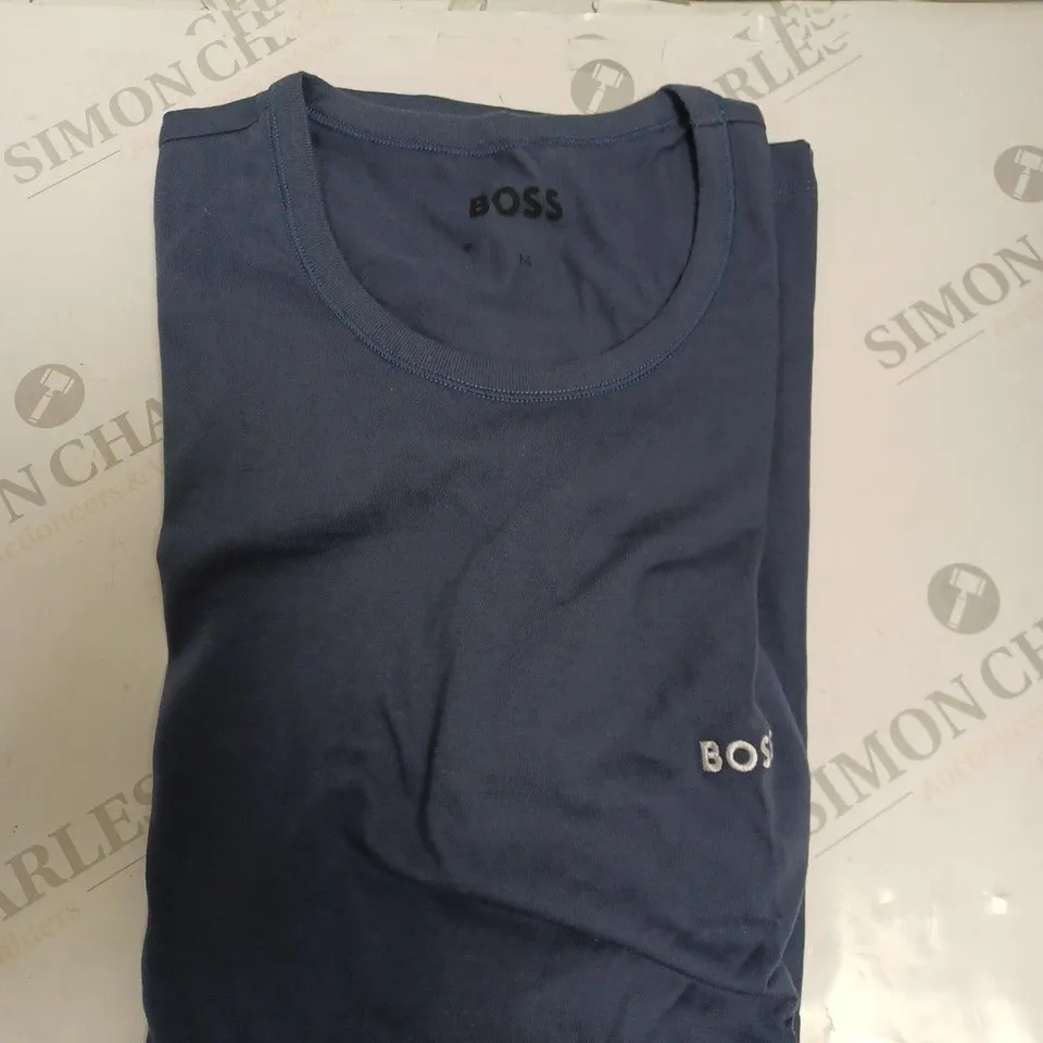 BOSS ROUND NECK T-SHIRT - NAVY - MEDIUM. 