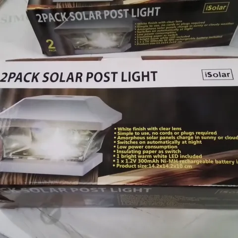 BOXED 2 PACK SOLAR POST LIGHTS