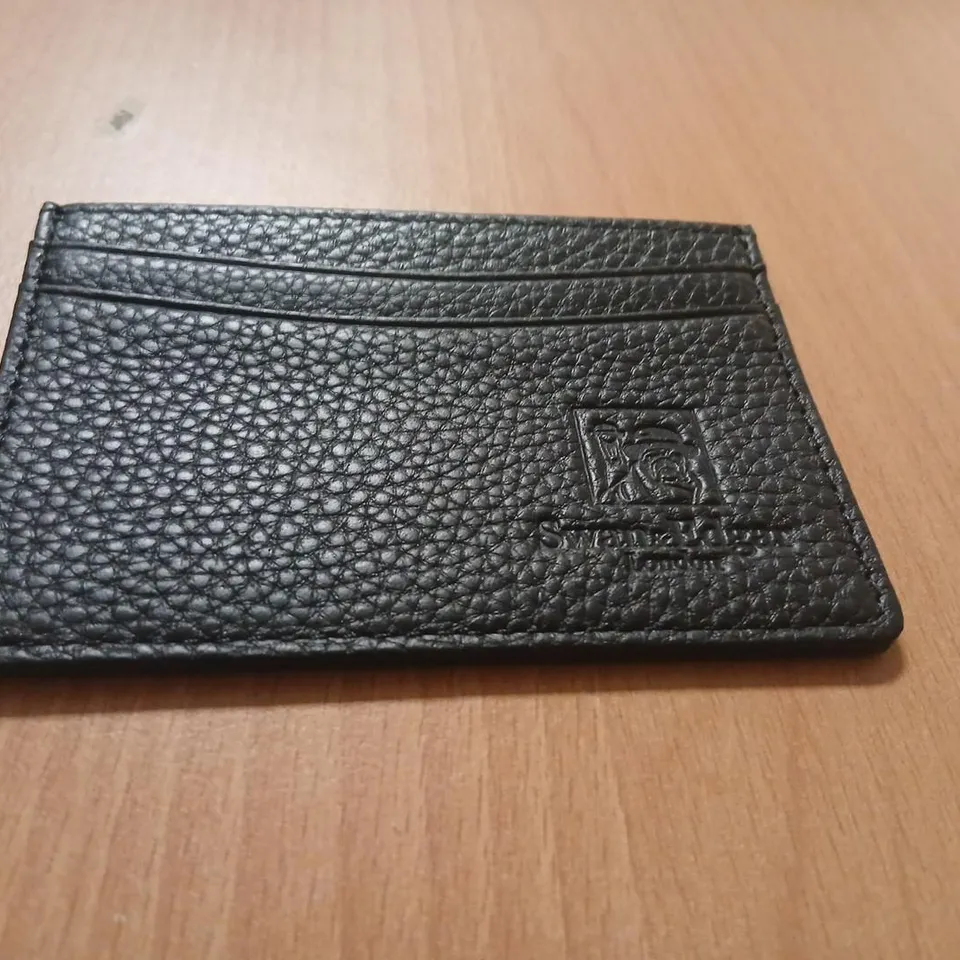 SWAN & EDGAR CREDIT CARD HOLDER – BLACK LEATHER