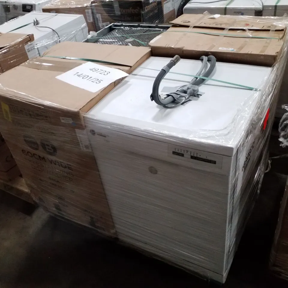 PALLET OF APPROXIMATELY 4 UNPROCESSED RAW RETURN WHITE GOODS TO INCLUDE