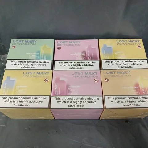 6 LOST MARY DISPOSABLE POD SEALED BOXES 