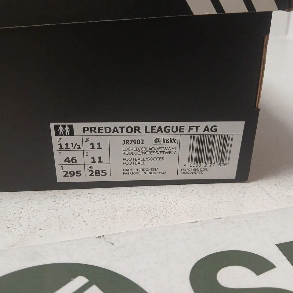 ADIDAS PREDATOR LEAGUE FT AG FOOTBALL BOOTS – UK 11 (EU 46)
