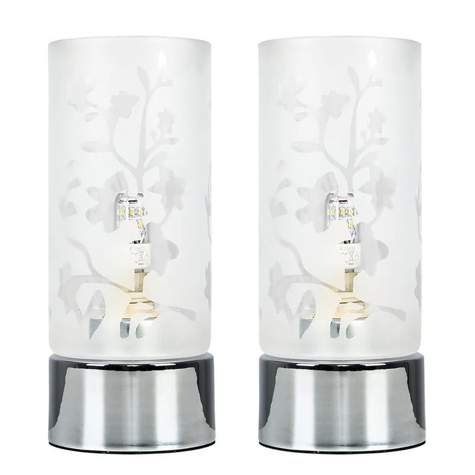 BOXED 2PCS REIMERS 19CM TABLE LAMP SET  