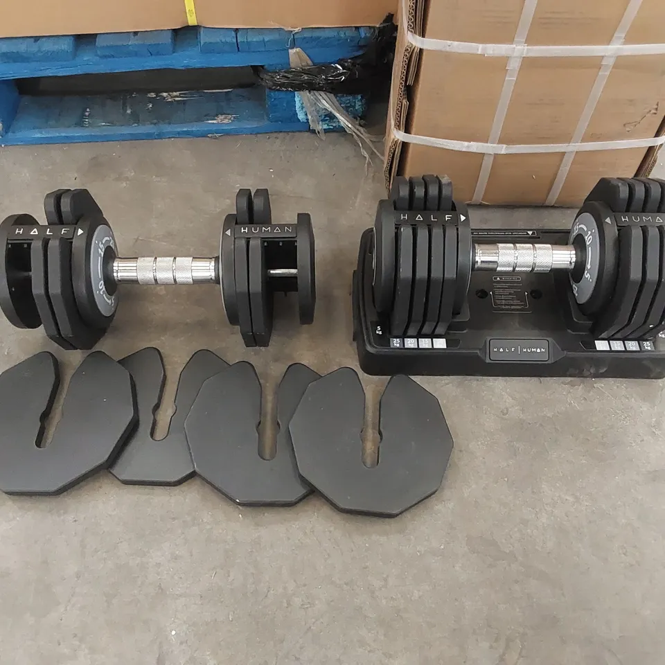 HALF HUMAN ADJUSTABLE DUMBBELLS (2 X 25KG) RRP £249.99