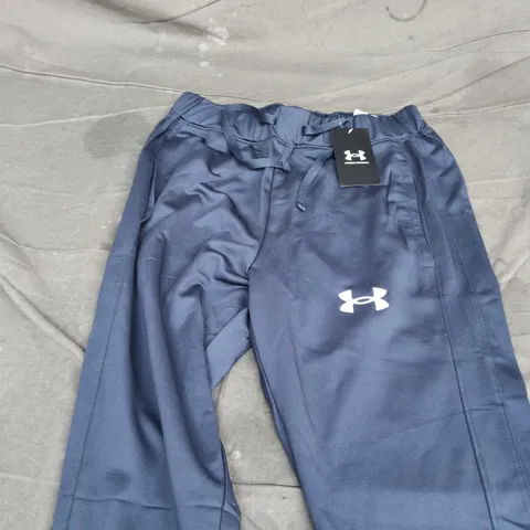 UNDER ARMOUR NAVY TRACKSUIT BOTTOMS - S