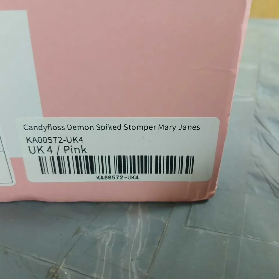 KOI CANDYFLOSS DEMON SPIKED STOMPER MARY JANES – UK4, PINK