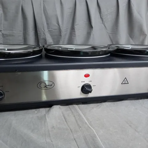 BOXED QUEST 3 POT SLOW COOKER AND BUFFET SERVER