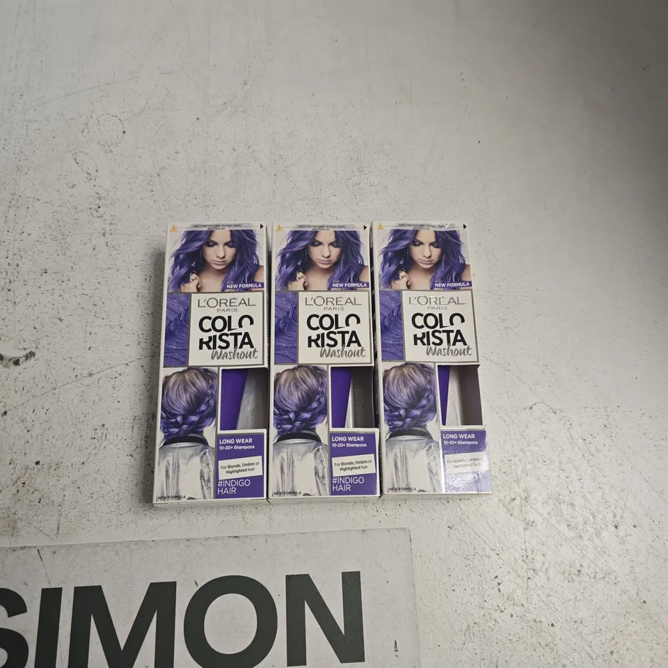 L’ORÉAL PARIS COLOURISTA WASHOUT INDIGO HAIR DYE – 3 BOXES