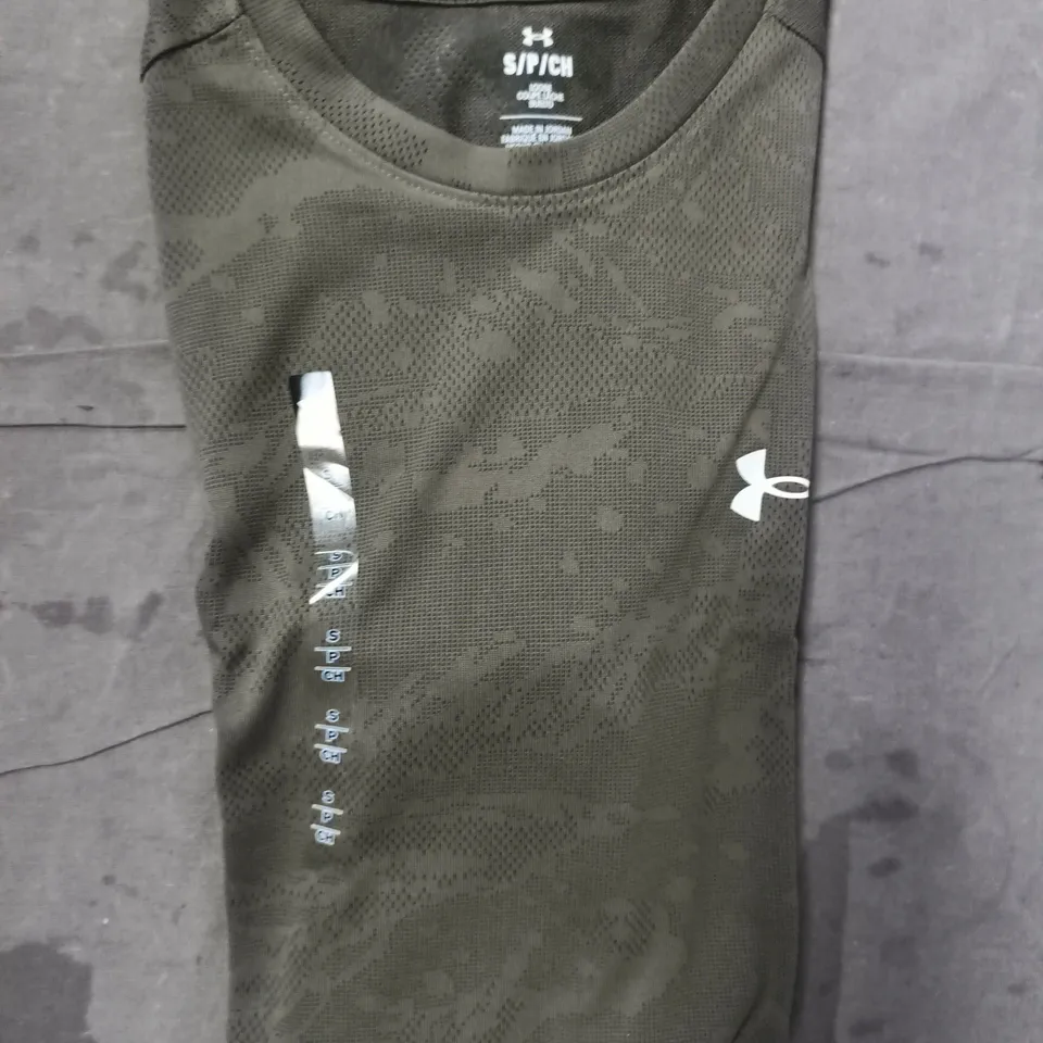 UNDER ARMOUR TECH VENT JACQUARD T-SHIRT IN GREEN SIZE SMALL