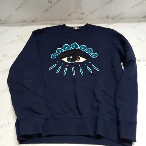 KENZO PARIS EYE GRAFFIC NAVY JUMPER - M