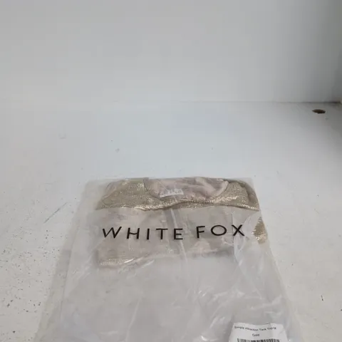 WHITE FOX SIMPLE ATTRACTION TANK TOP - GOLD, SIZE M