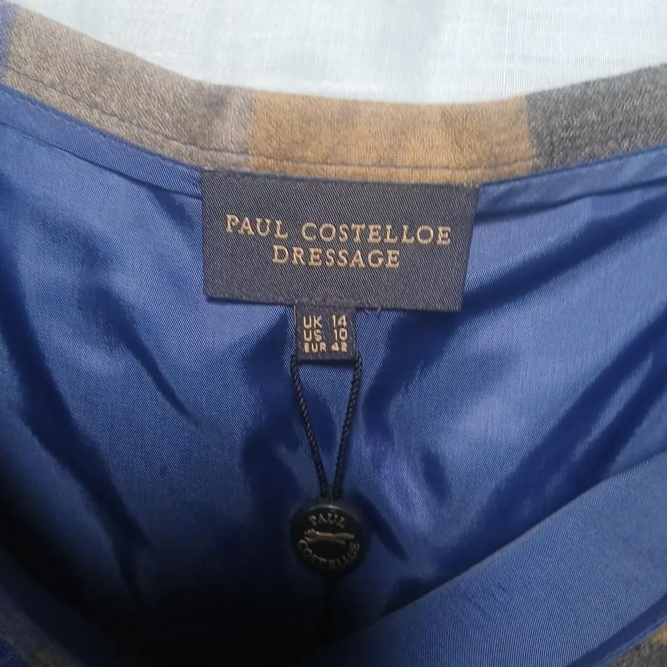 PAUL COSTELLOE DRESSAGE WOMEN'S PLAID SKIRT – UK 14 (US 10, EUR 42)