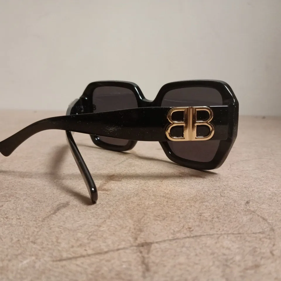 BALENCIAGA SUNGLASSES BB0387S – BLACK OVERSIZED SQUARE FRAME, 64-16-145