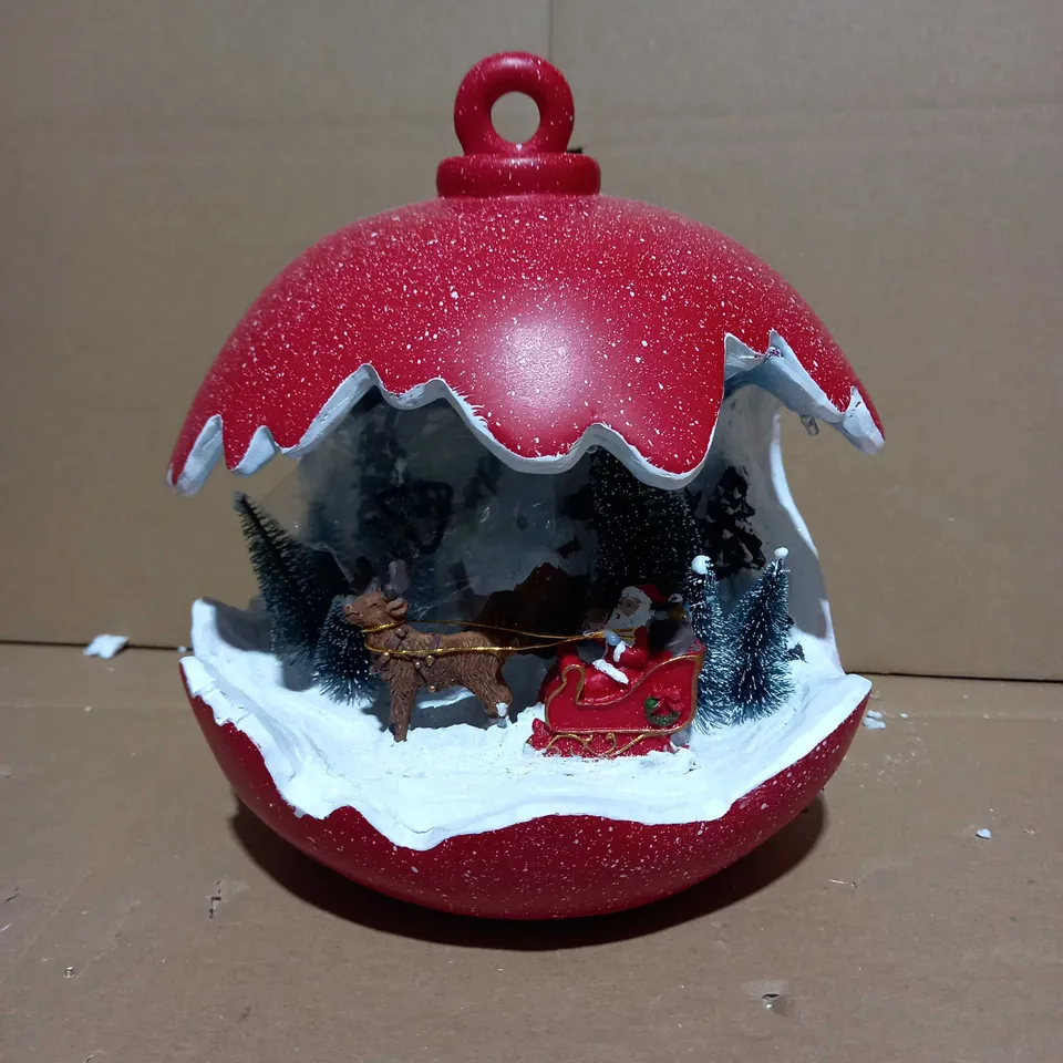 SANTAS EXPRESS PRE-LIT SPHERE WITH CHRISTMAS CHARACTER SCENE