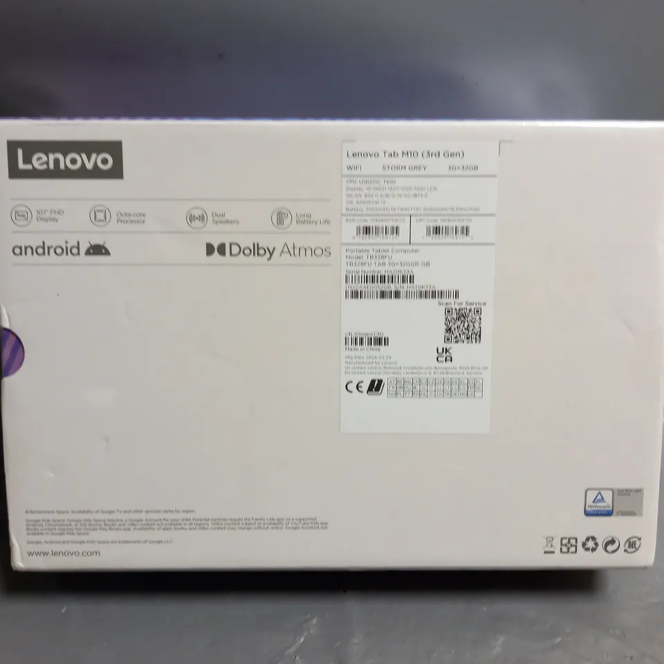 BOXED AND SEALED LENOVO TAB M10 TABLET 3G+32GB