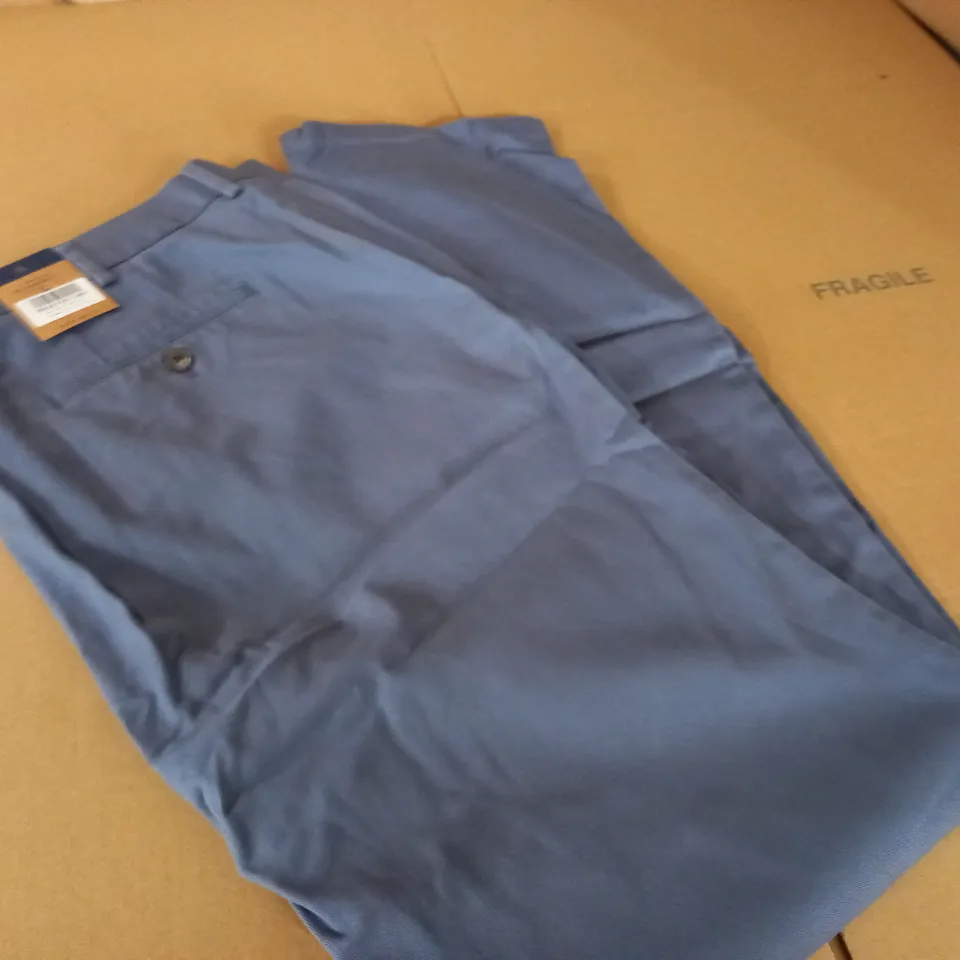 CHARLES TYRWHITT STEEL BLUE CLASSIC FIT CHINOS - 40W / 34L