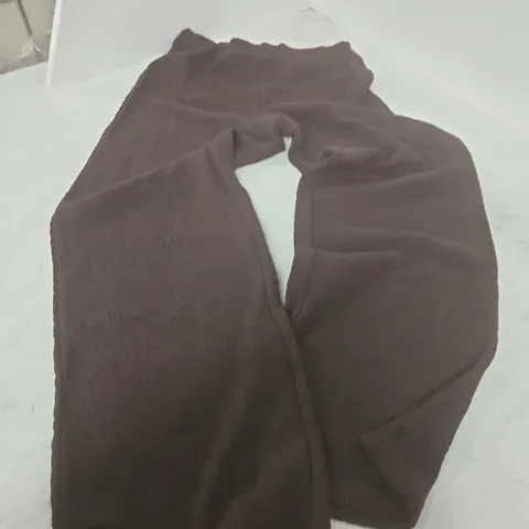 MANGO WOMEN’S BROWN FLEECE TROUSERS – SIZE S