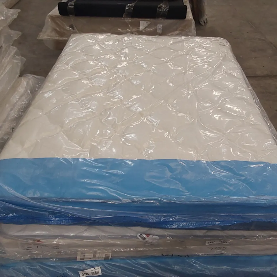 BAGGED DESIGNER DOUBLE 135cm AIRSPRUNG LUXURY QUILTED MEDIUM MATTRESS RRP £229