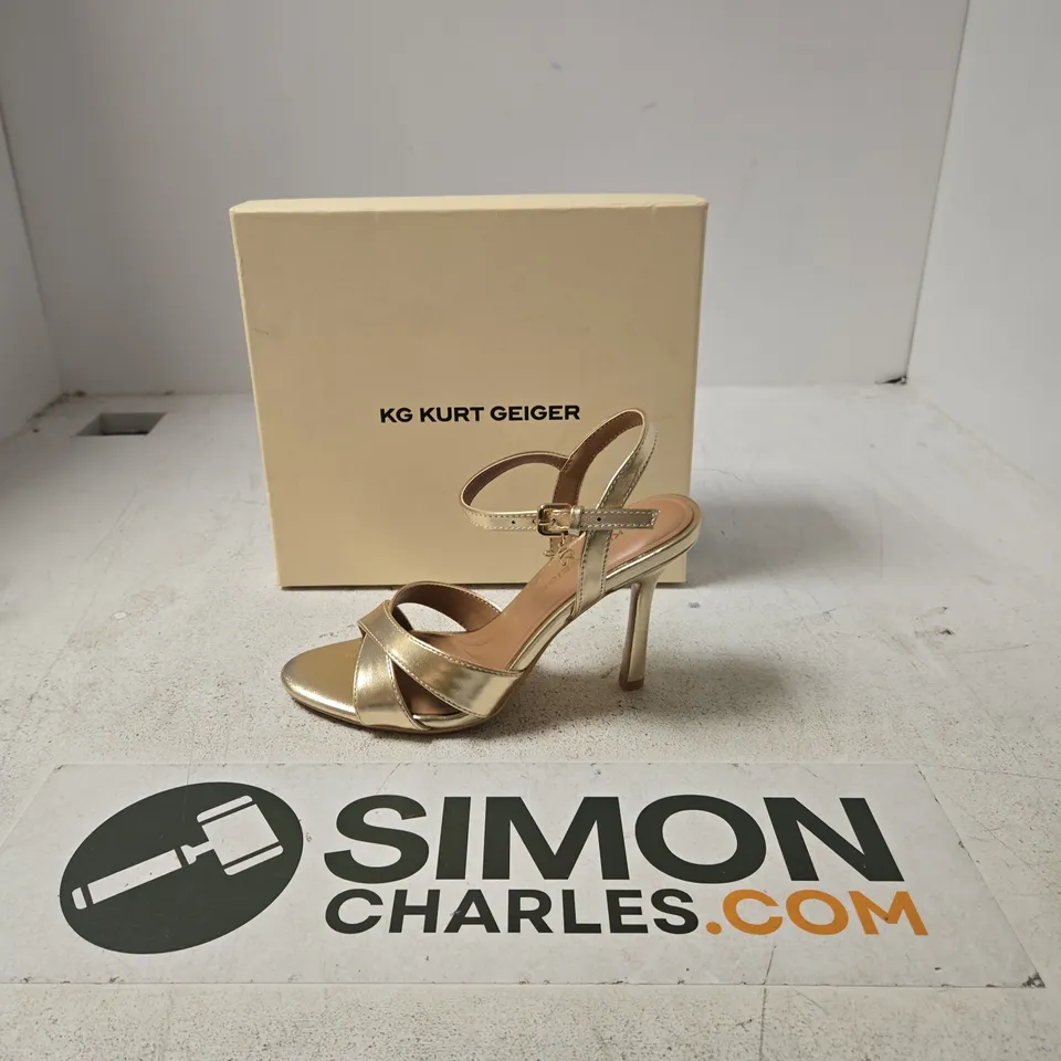 KG KURT GEIGER GOLD METALLIC STRAPPY SANDALS – WOMEN'S - SIZE EUR 37