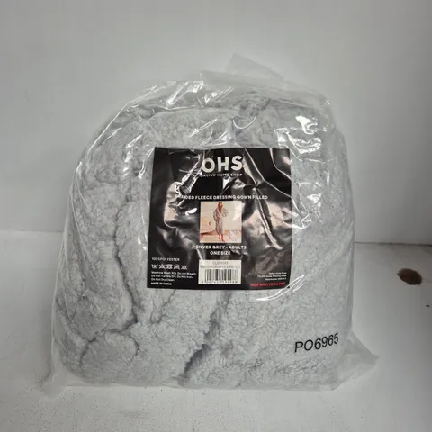 OHS GREY FLEECE DRESSING GOWN – ONE SIZE (ADULT) – BAGGED