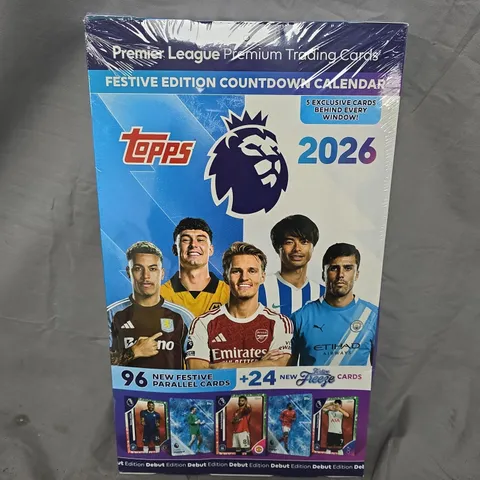 TOPPS PREMIER LEAGUE TRADING CARDS FESTIVE EDITION COUNTDOWN CALENDAR 2026